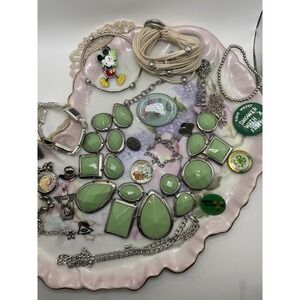 Mixed Lot‎ Costume Jewelry, Necklaces, Pins, Bracelets, Cuffs